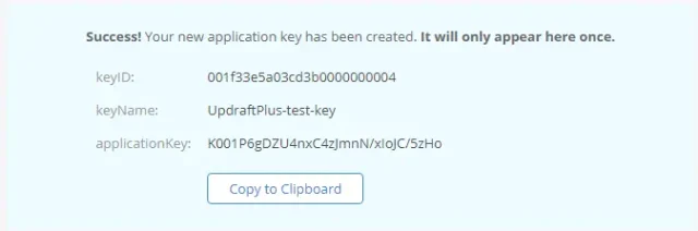 Success key setup