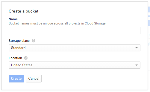 Create a bucket