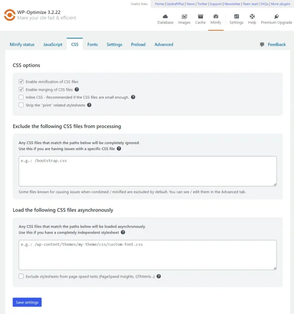 Css options