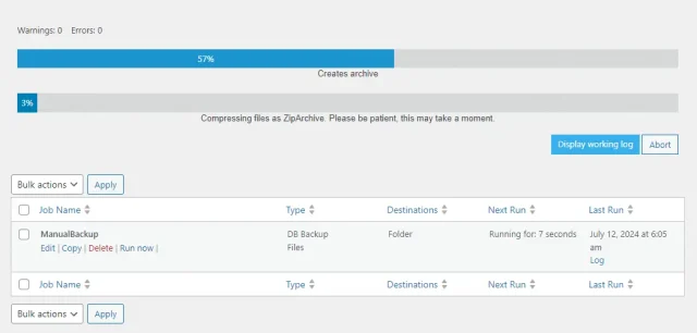 Archives progress