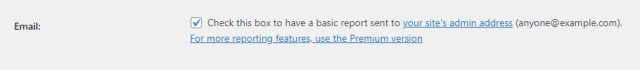 Email reporting
