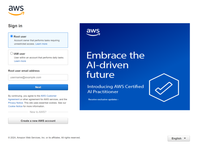 Aws console