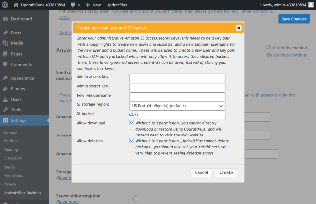 Create an iam user