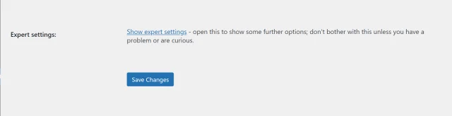 Save settings