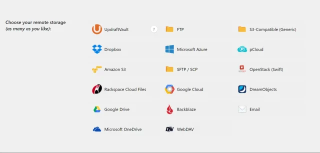 Storage options